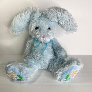 Golden Bear Co. Blue Bunny Plush Flowers on Feet